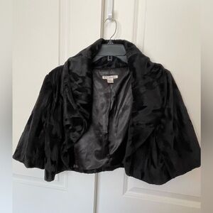Black Faux Fur Cropped Jacket